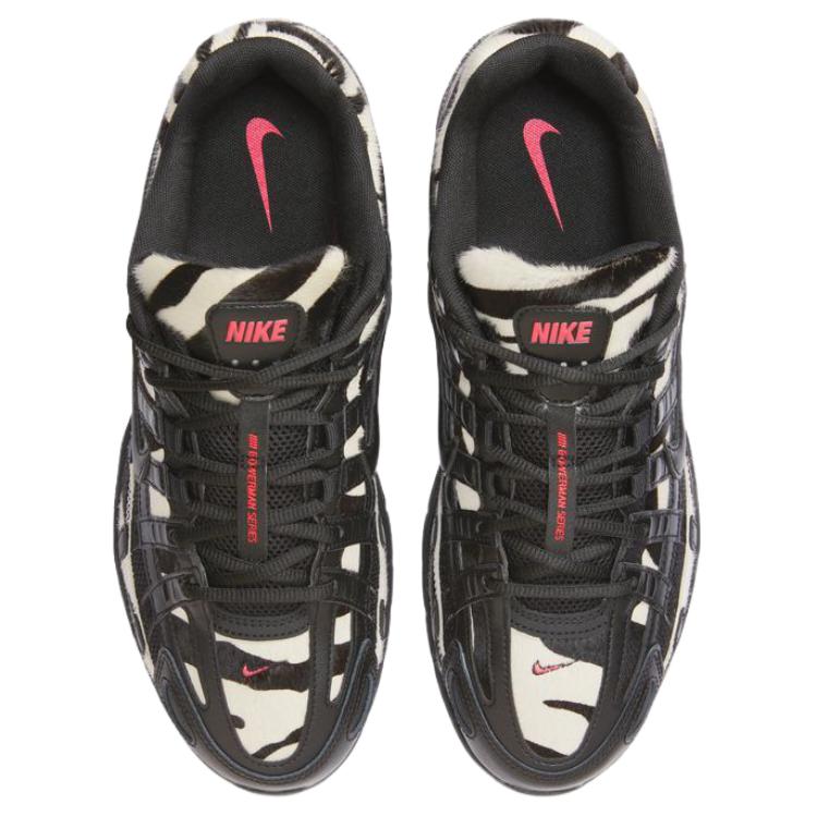 Nike P 6000 Breathable And Lightweight Low top Rubber Foam Running Shoes Men’s Black White Red
