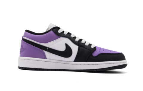 Jordan Air Jordan 1 Abrasion Resistant Low top Vintage Basketball Shoes Unisex Purple