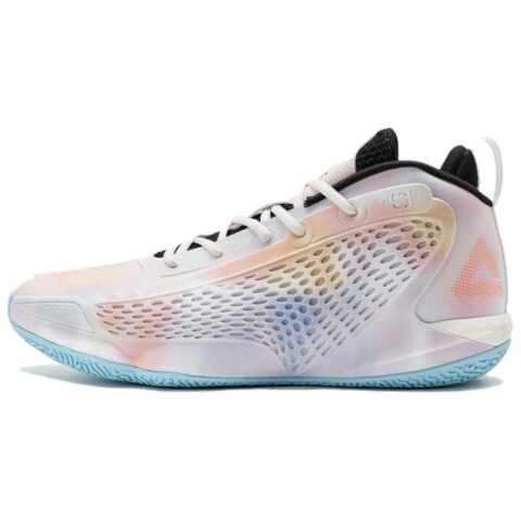 PEAK Slip Resistant Abrasion Resistant Low top Basketball Shoes Men’s Pink Orange