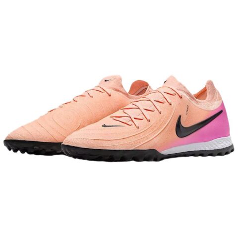 Nike Phantom GX 2 Pro TF Turf Slip Resistant Abrasion Resistant Soccer Shoes Unisex Pink Black