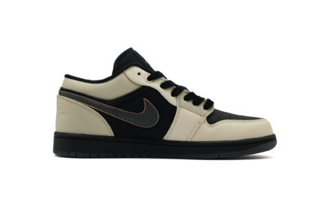 Jordan Air Jordan 1 Abrasion Resistant Abrasion Resistant Low top Vintage Basketball Shoes Unisex Black Brown