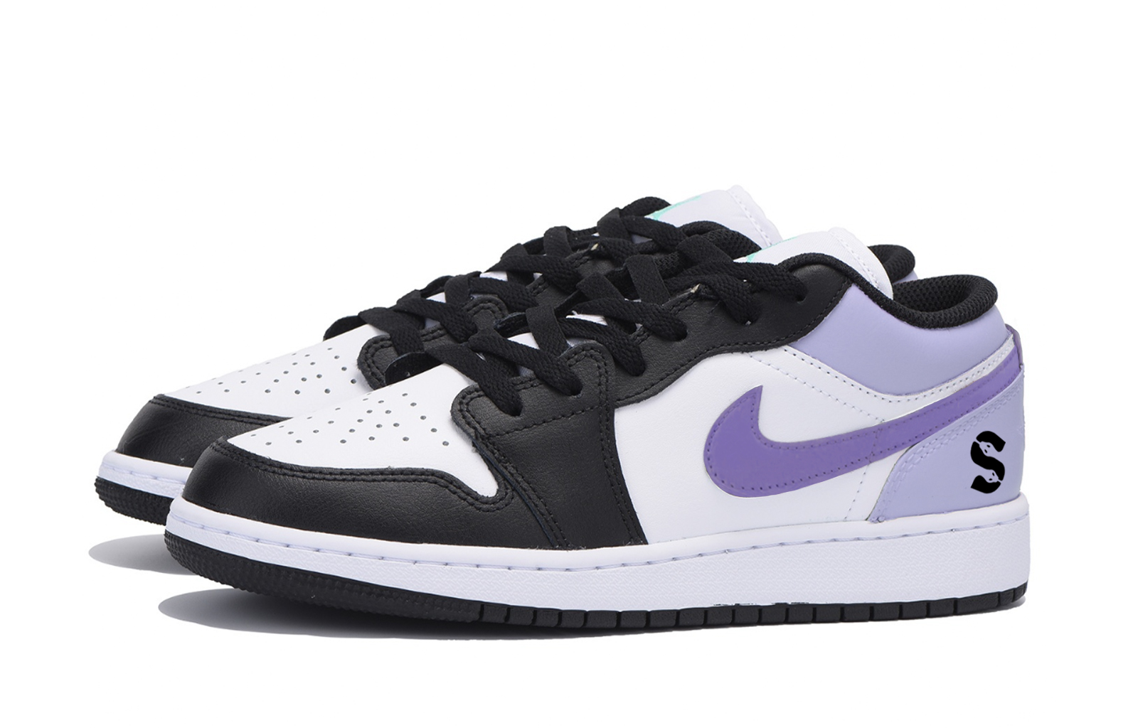 Jordan Air Jordan 1 Puppy Fragment, Year Of The Snake Abrasion Resistant Low top Vintage Basketball Shoes Men’s Black