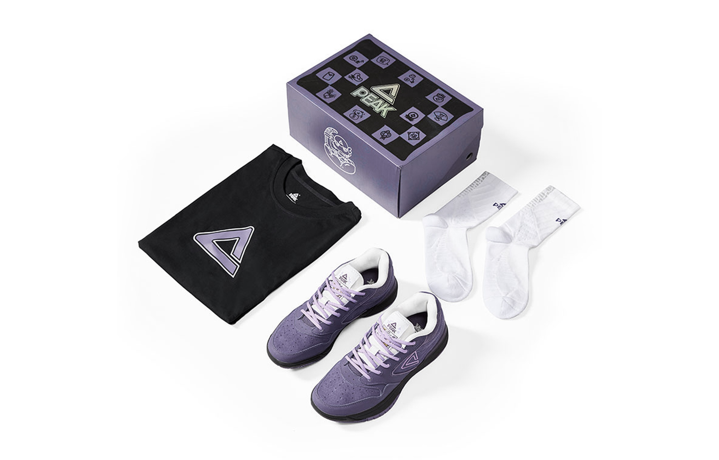 PEAK Taichi 910BB Cushioning Abrasion Resistant Lightweight Low top Basketball Shoes Men’s Purple Lobster