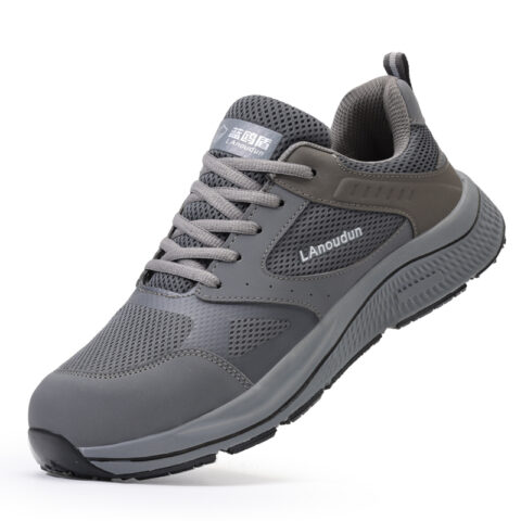 LANOUDUN Slip Resistant Coverage With Impact Resistance Low top Outdoor Shoes Men’s Dark Gray
