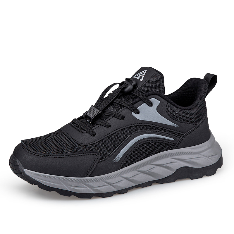 KANGLEJIAN Cushioning Slip Resistant Abrasion Resistant Low top Casual Shoes Men’s Black