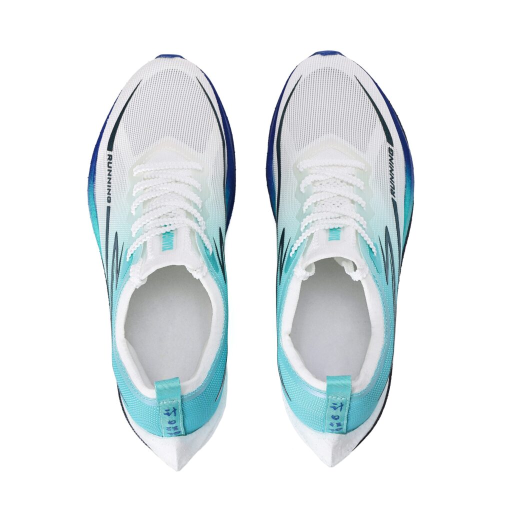 XIANGPAO Low top Genuine Carbon Plate Marathon Training Long Distance Running Shoes Unisex Azure After The Rain