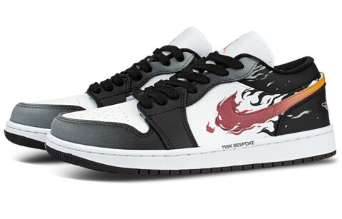 Jordan Air Jordan 1 Abrasion Resistant Abrasion Resistant Low top Vintage Basketball Shoes Unisex Black