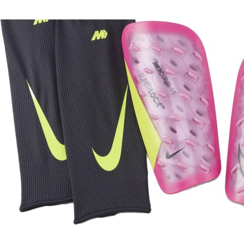 Nike Soccer Shin Guards Thermoplastic Elastomer, Resin Sports Field Unisex Pink Reduce Tibial Impact
