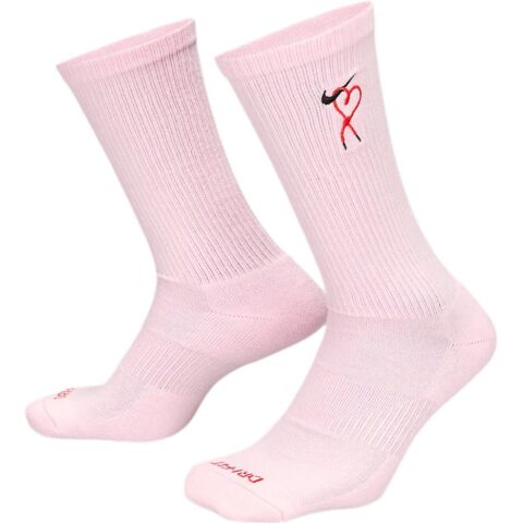Nike Crew Socks Unisex 1 Pack Foam Pink/University Red/Black
