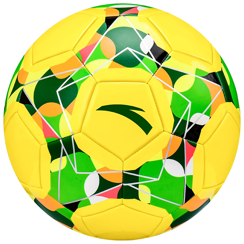 Anta Size 5 Soccer Ball PVC Machine Stitched Soccer Ball Unisex Yellow