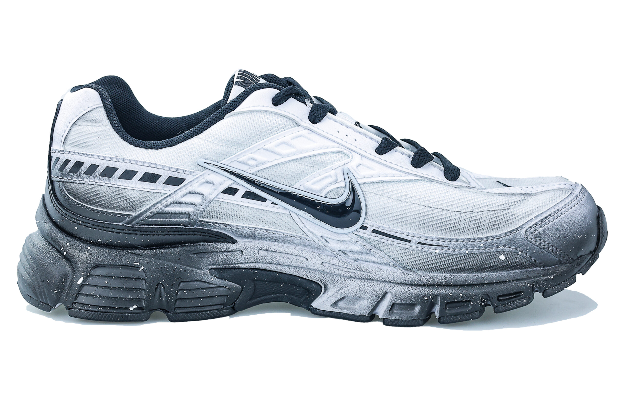 Nike Initiator Cushioning Breathable Support Low top Outdoor Shoes Unisex Silver White Black