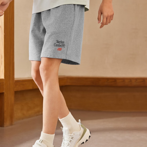 Skechers Sports Life Collection Sports Shorts Men’s Medium Heather Gray