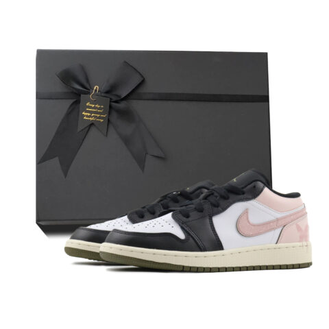 Jordan Air Jordan 1 Abrasion Resistant Support Low top Vintage Basketball Shoes Unisex Pink