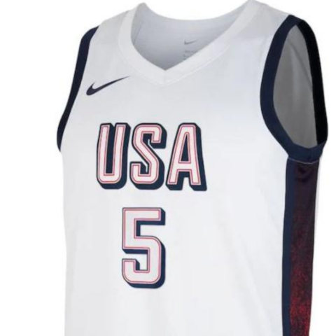 Nike United States Olympic Basketball Team Collection Anthony Edwards Swingman Basketball Jersey Men’s White