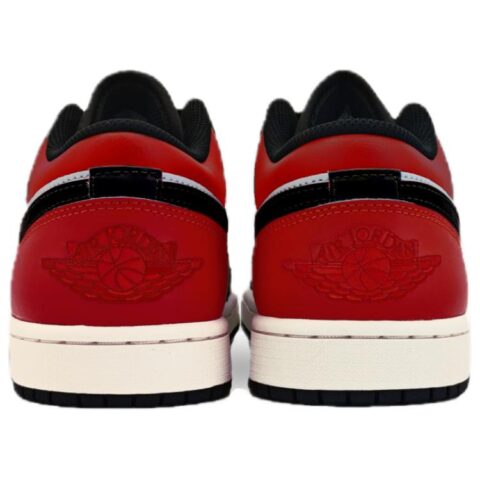 Jordan Air Jordan 1 Abrasion Resistant Abrasion Resistant Low top Vintage Basketball Shoes Unisex Red Black