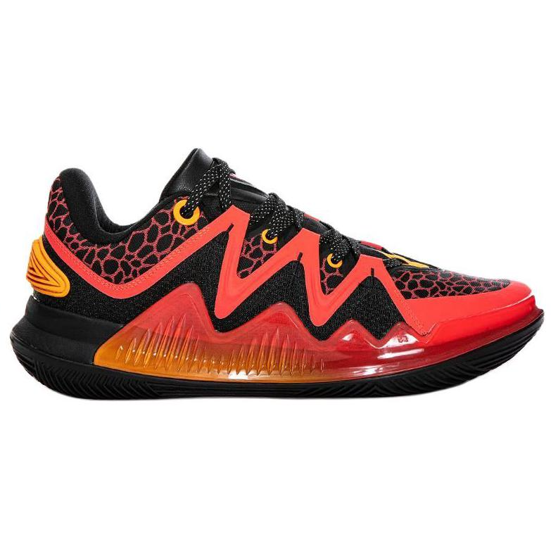 Erke Fearless EP Abrasion Resistant Support Lightweight Low top Basketball Shoes Men’s Black Red
