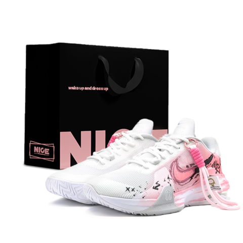 Nike Air Max Impact 4 Pink Cherry Blossom Wind Shopping Bag Fashion Trend Mesh Mid top Basketball Shoes Unisex