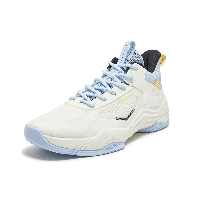 361° Cushioning Breathable Cushioning Breathable High top Basketball Shoes Men’s White Blue