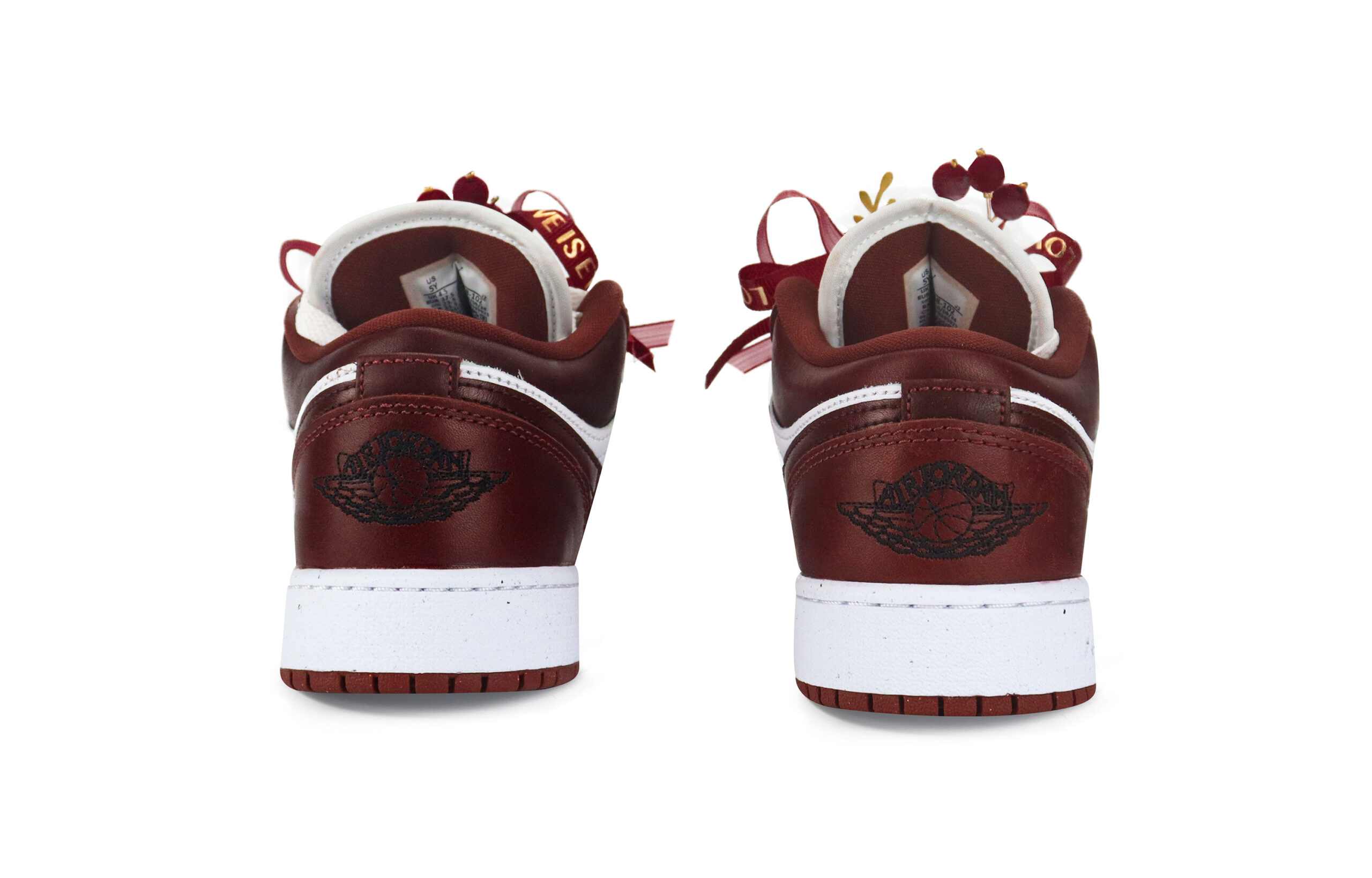Jordan Air Jordan 1 Abrasion Resistant Abrasion Resistant Low top Vintage Basketball Shoes Unisex Burgundy