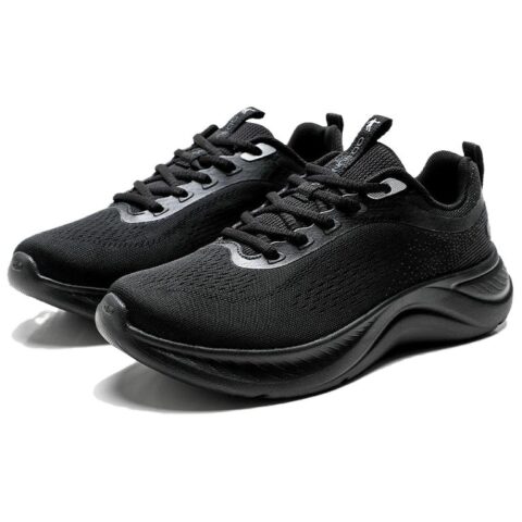 QIAODAN Slip Resistant Abrasion Resistant Slip Resistant Abrasion Resistant Low top Casual Running Shoes Women’s Black
