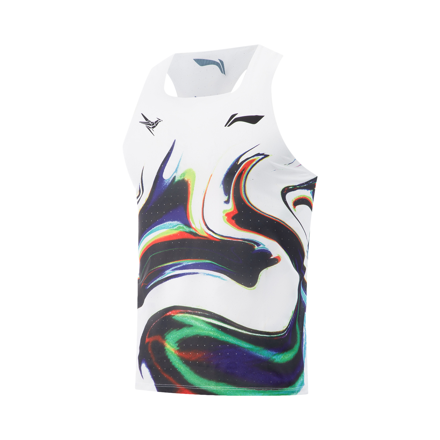 Li Ning Dragon Sparrow Tank Top Men’s Standard White/Dark Navy Blue/Meadow Green