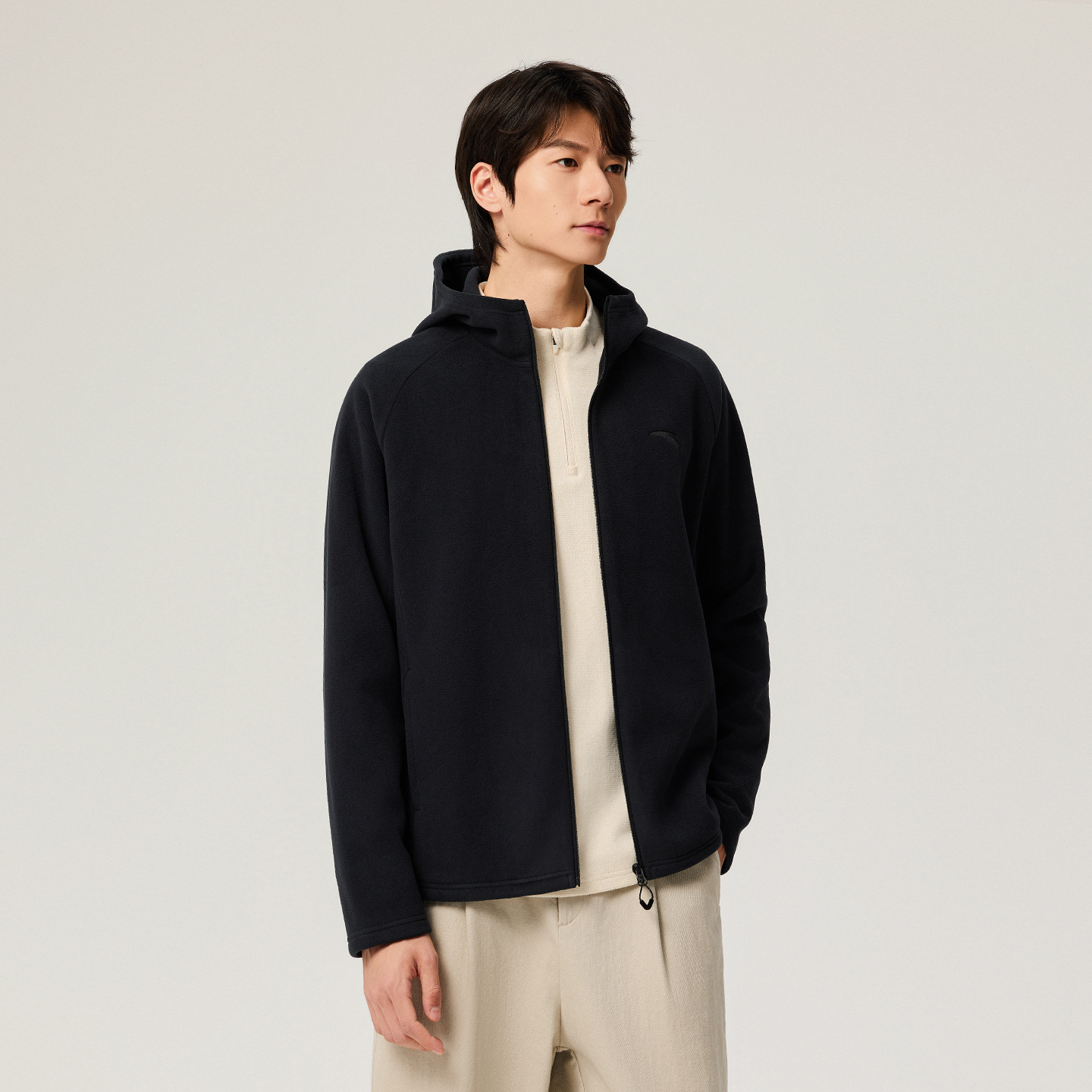 Anta Hooded Jackets & Coats Unisex Basic Black
