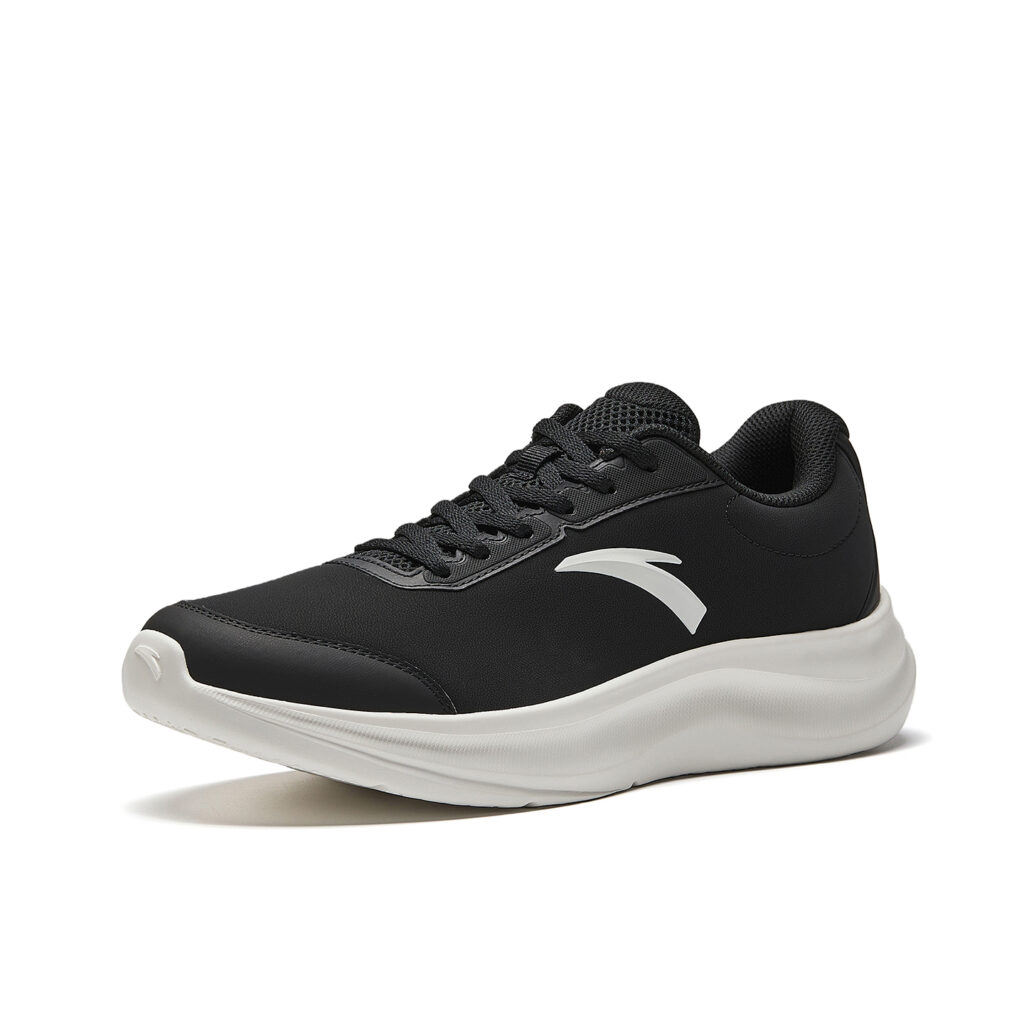 Anta Cushioning, Wear Resistant Low top Casual Running Shoes Men’s Black/Ivory White
