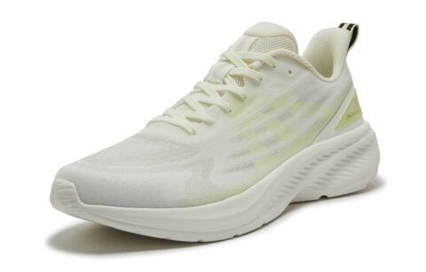 361° Cushioning Breathable Lightweight Low top Casual Sprint Running Shoes Men’s Feather White Light Fruit Green