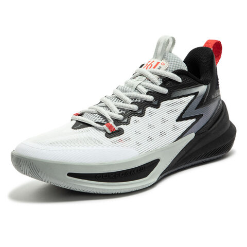 361° Slip Resistant, Abrasion Resistant, Lightweight Low top Basketball Shoes Men’s White Black