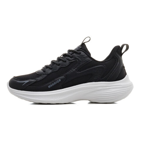 Warrior Low top Casual Sprint Running Shoes Unisex Black White