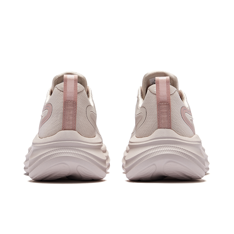 Erke Cushioning Height Increasing Low top Casual Running Shoes Women’s Painted Gray Clay Pink