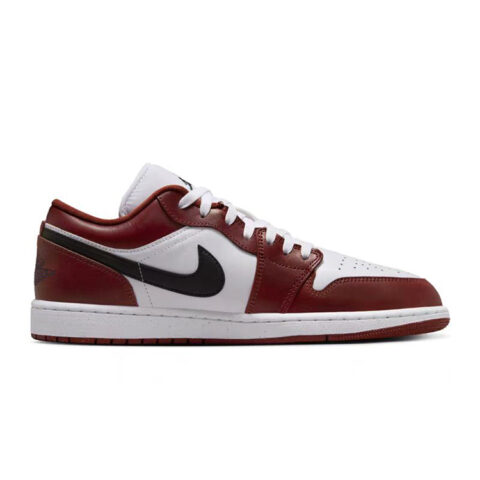 Jordan Air Jordan 1 Slip Resistant Abrasion Resistant Low top Vintage Basketball Shoes Unisex Red