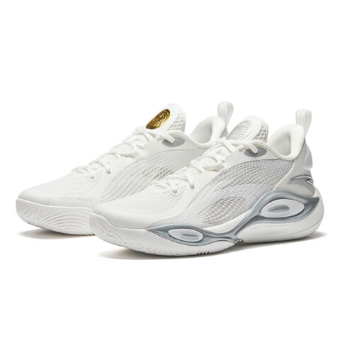 Anta Cushioning Slip Resistant Low top Basketball Shoes Men’s Papyrus White
