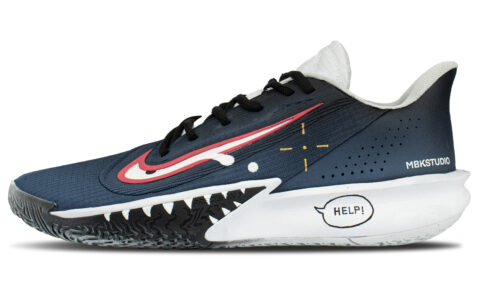 Nike Precision 7 Abrasion Resistant Abrasion Resistant Low top Basketball Shoes Men’s Dark Blue