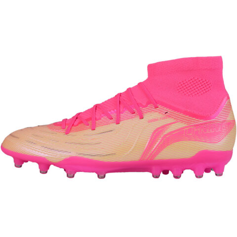 Li Ning Soccer Shoes Men’s High Top Pink Color