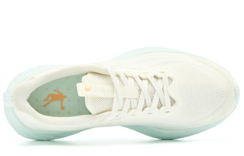 QIAODAN Cushioning Slip Resistant Abrasion Resistant Low top Casual Running Shoes Women’s Beige Blue