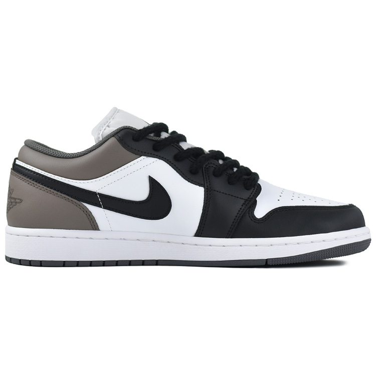 Jordan Air Jordan 1 Cushioning Slip Resistant Abrasion Resistant Low top Vintage Basketball Shoes Unisex Black Brown