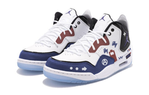 Jordan Courtside 23 Leather Cushioning Slip Resistant Low top Vintage Basketball Shoes Men’s Blue Black