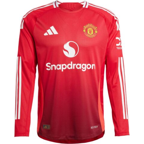 Adidas Free Shipping With AdiClub Manchester United 24/25 Long Sleeve Home Authentic Jersey