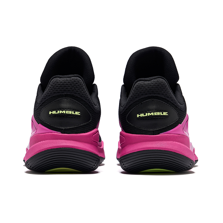 Erke Qianxun TD Cushioning Rebound Anti Rollover Low top Basketball Shoes Men’s Jet Black Laser Fuchsia