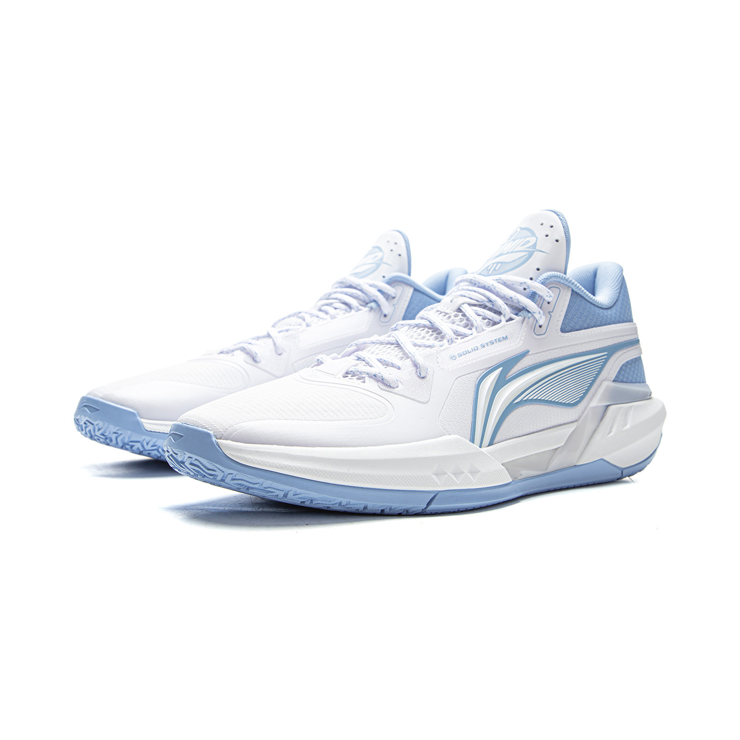 Li Ning Light Speed 3mid Low top Basketball Shoes Men’s Standard White Snow Blue