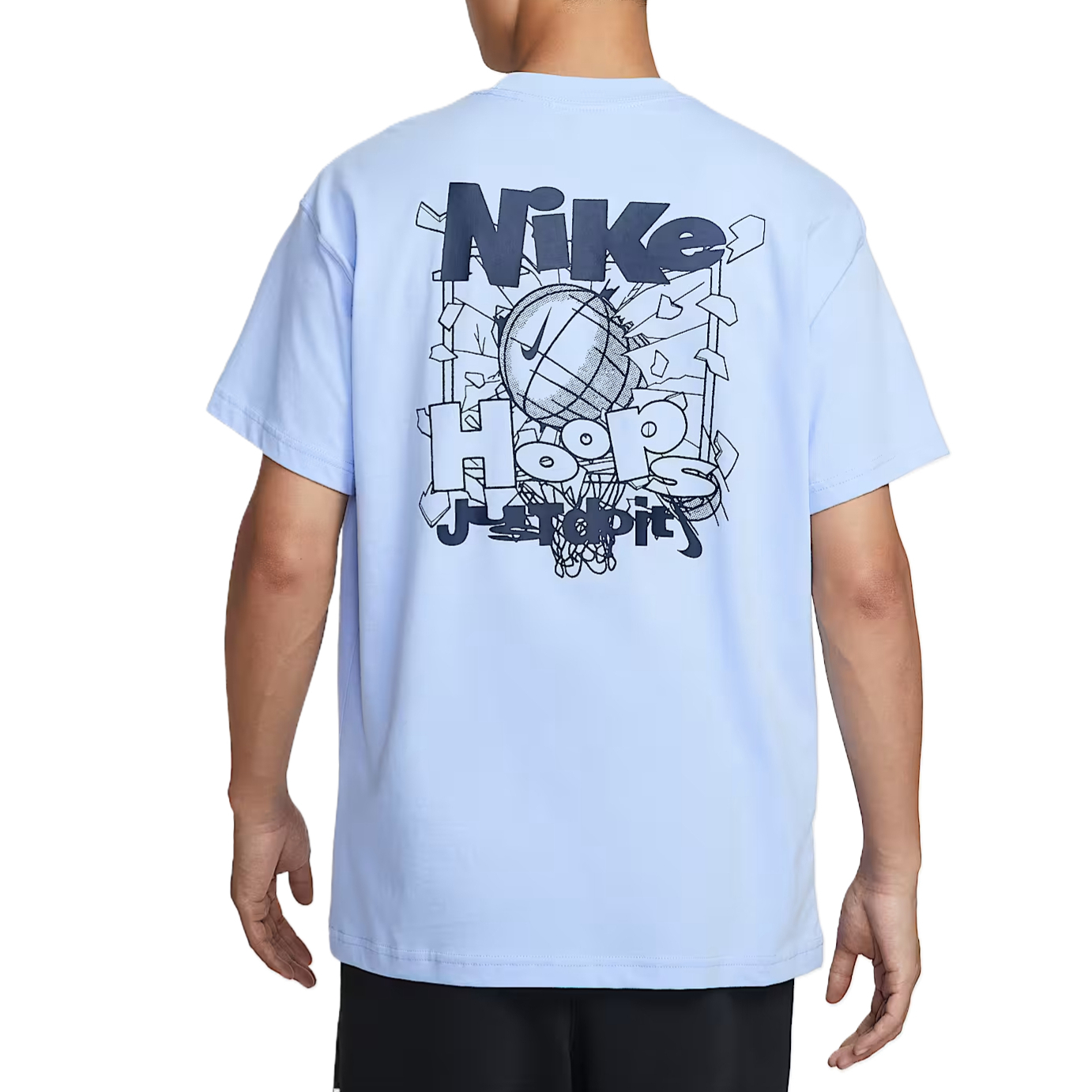 Nike Basketball Jerseys Men’s Aluminum Blue Crew Neck Moderate