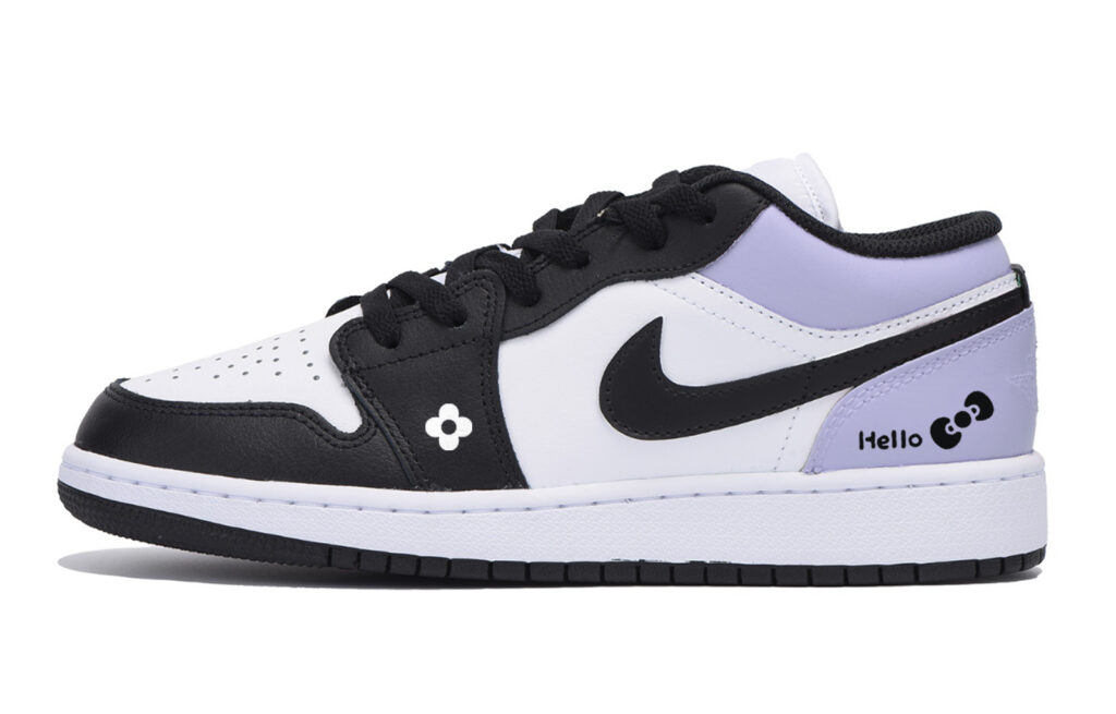 Jordan Air Jordan 1 Low top Vintage Basketball Shoes Men’s White Purple