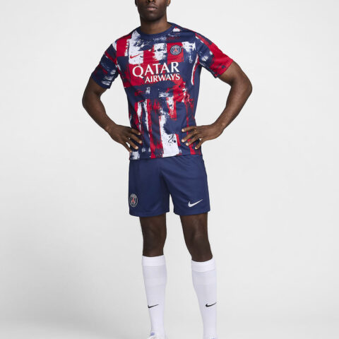 Nike Paris Saint Germain Academy Pro Home Men’s Nike Dri FIT Soccer Pre Match Short Sleeve Top