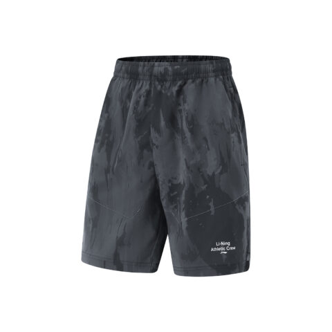Li Ning Fitness Series Sports Shorts Men's Black All Over Print