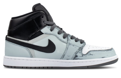 Jordan Air Jordan 1 Abrasion Resistant Mid top Vintage Basketball Shoes Men’s Cyan