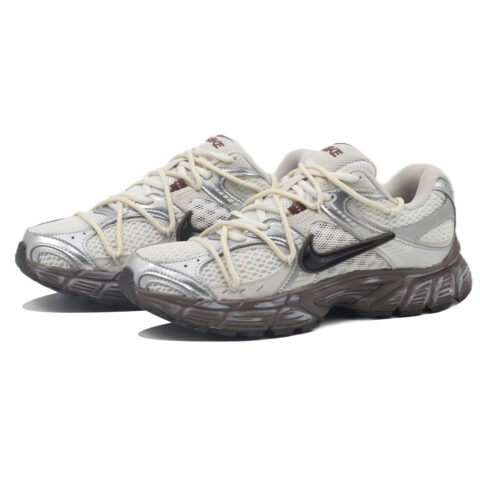 Nike V5 RNR Mesh Cushioning, Wear Resistant Low top Casual Running Shoes Unisex Beige Silver Brown