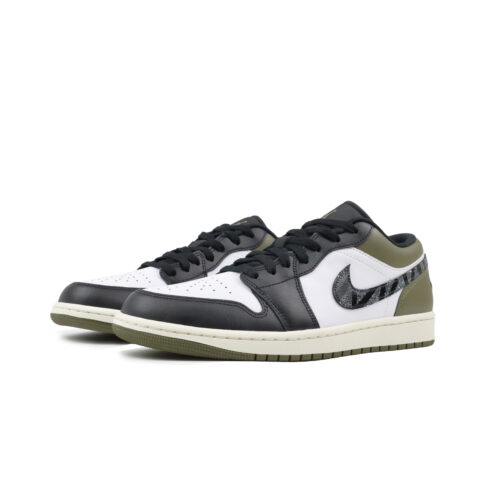 Jordan Air Jordan 1 Abrasion Resistant Low top Vintage Basketball Shoes Unisex Green
