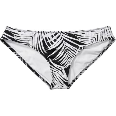 Victoria's Secret Swimming Shorts Women's Black White Leaf