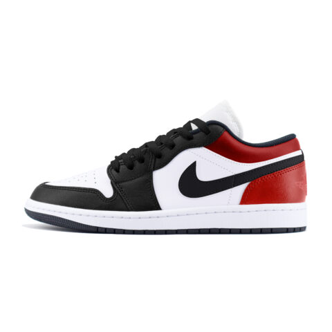 Jordan Air Jordan 1 Low Abrasion Resistant Abrasion Resistant Low top Vintage Basketball Shoes Unisex Black Red